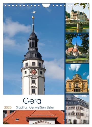 Gera - Stadt an der weißen Elster (Wandkalender 2025 DIN A4 hoch), CALVENDO Monatskalender