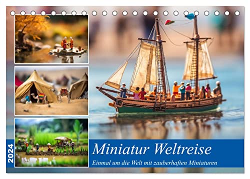 Miniatur Weltreise (Tischkalender 2024 DIN A5 quer), CALVENDO Monatskalender von CALVENDO