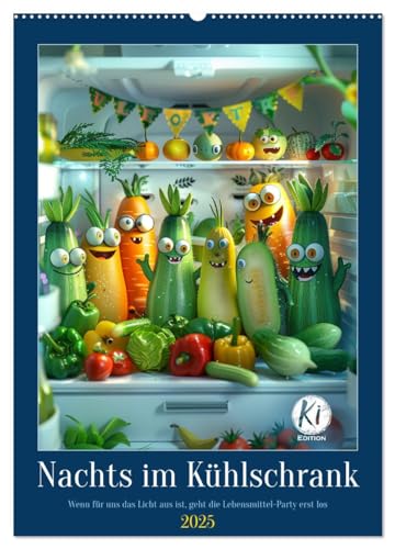 Nachts im Kühlschrank (Wandkalender 2025 DIN A2 hoch), CALVENDO Monatskalender