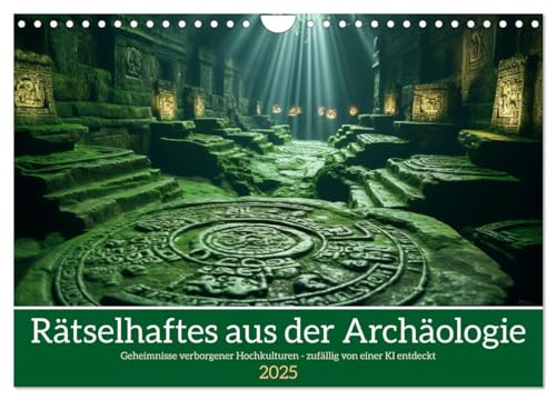 Rätselhaftes aus der Archäologie (Wandkalender 2025 DIN A4 quer), CALVENDO Monatskalender