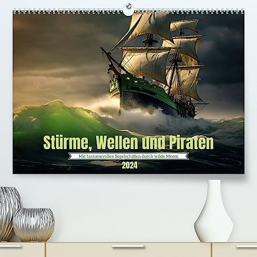 Stürme, Wellen und Piraten (hochwertiger Premium Wandkalender 2024 DIN A2 quer), Kunstdruck in Hochglanz