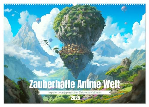 Zauberhafte Anime Welt (Wandkalender 2025 DIN A2 quer), CALVENDO Monatskalender