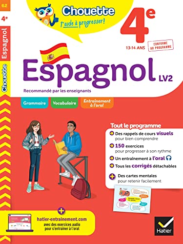Espagnol 4e LV2: cahier de révision et d'entraînement recommandé par les enseignants