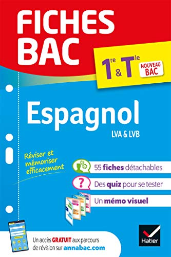 Fiches bac - Espagnol 1re/Tle - Bac 2025: tout le programme en fiches de révision détachables