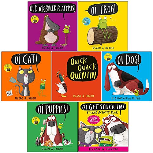 Kes Gray Oi Frog and Friends Collection 7 Books Set (Oi Duck-billed Platypus, Oi Frog, Oi Cat, Quick Quack Quentin, Oi Dog, Oi Puppies, [Hardback] Oi Aardvark)