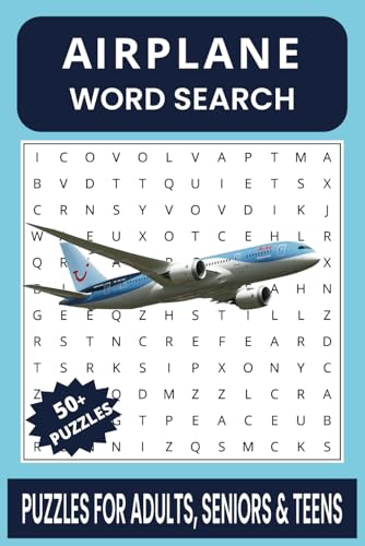 Airplane Word Search Puzzle Book.: Word Searches with Easy to Read Print about Airplane, Airline Pilot, Aviation and More | 6x9 inches, 110 pages | ... Gift for Vacations, Holidays and Free Times. Airplane Word Search Puzzle Book.: Word Searches with Easy to Read Print about Airplane, Airline Pilot, Aviation and More | 6x9 inches, 110 pages | ... Gift for Vacations, Holidays and Free Times. von Independently published