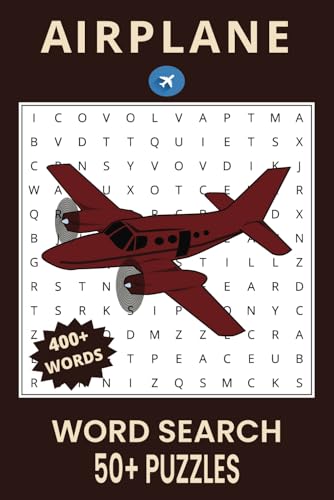 Airplane Word Search Puzzle Book.: Word Searches with Easy to Read Print about Airplane, Aviation, Airline Pilot and More | 6x9 inches, 110 pages | ... Gift for Vacations, Holidays and Free Times. Airplane Word Search Puzzle Book.: Word Searches with Easy to Read Print about Airplane, Aviation, Airline Pilot and More | 6x9 inches, 110 pages | ... Gift for Vacations, Holidays and Free Times. von Independently published
