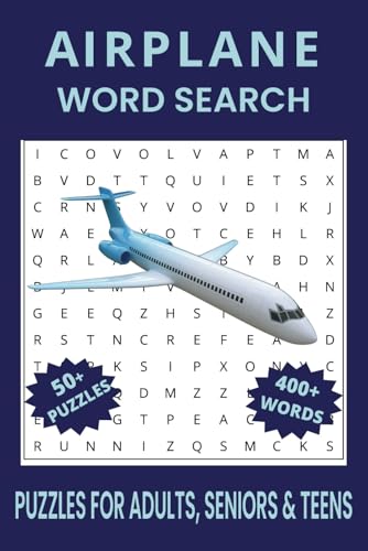 Airplane Word Search Puzzle Book.: Word Searches with Easy to Read Print about Airplane, Aviation, Airline Pilot and More | 6x9 inches, 110 pages | ... Gift for Vacations, Holidays and Free Times. Airplane Word Search Puzzle Book.: Word Searches with Easy to Read Print about Airplane, Aviation, Airline Pilot and More | 6x9 inches, 110 pages | ... Gift for Vacations, Holidays and Free Times. von Independently published