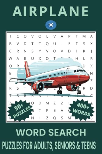 Airplane Word Search Puzzle Book.: Word Searches with Easy to Read Print about Airplane, Aviation History, Pilot and More | 6x9 inches, 110 pages | ... Gift for Vacations, Holidays and Free Times. Airplane Word Search Puzzle Book.: Word Searches with Easy to Read Print about Airplane, Aviation History, Pilot and More | 6x9 inches, 110 pages | ... Gift for Vacations, Holidays and Free Times. von Independently published