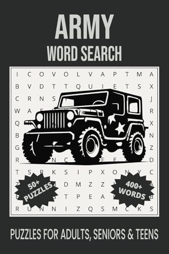 Army Word Search Puzzle Book: Word Searches with Easy to Read Print about Army, Maritime Forces, Elite Units and More | 6x9 inches, 110 pages | 50+ ... Gift for Vacations, Holidays and Free Times Army Word Search Puzzle Book: Word Searches with Easy to Read Print about Army, Maritime Forces, Elite Units and More | 6x9 inches, 110 pages | 50+ ... Gift for Vacations, Holidays and Free Times von Independently published