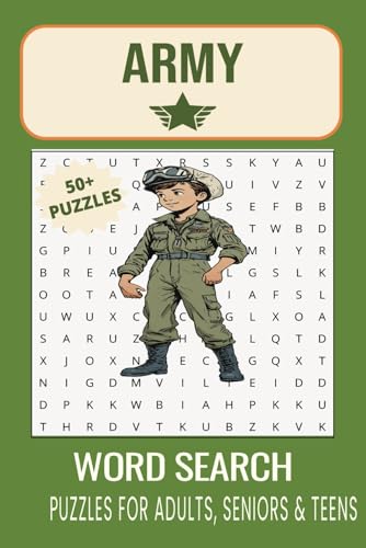 Army Word Search Puzzle Book: Word Searches with Easy to Read Print about Army, Military, Navy and More | 6x9 inches, 110 pages | 50+ Puzzles... Gift for Vacations, Holidays and Free Times Army Word Search Puzzle Book: Word Searches with Easy to Read Print about Army, Military, Navy and More | 6x9 inches, 110 pages | 50+ Puzzles... Gift for Vacations, Holidays and Free Times von Independently published