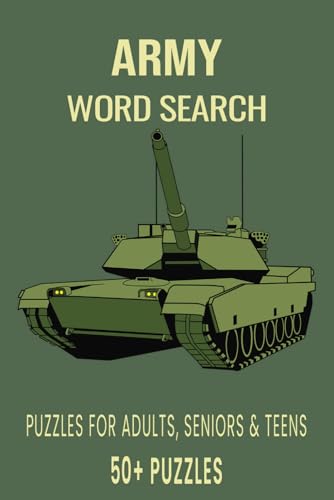 Army Word Search Puzzle Book: Word Searches with Easy to Read Print about Army, Special Forces, Navy and More | 6x9 inches, 110 pages | 50+ Puzzles... Gift for Vacations, Holidays and Free Times Army Word Search Puzzle Book: Word Searches with Easy to Read Print about Army, Special Forces, Navy and More | 6x9 inches, 110 pages | 50+ Puzzles... Gift for Vacations, Holidays and Free Times von Independently published