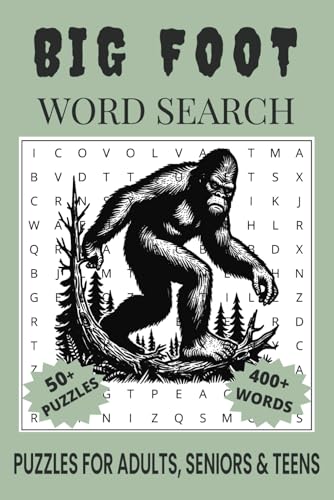 Big Foot Word Search Puzzle Book: Word Searches with Easy to Read Print about Big Foot, Cryptids, Bigfoot Legends and More | 6x9 inches, 110 pages | ... Gift for Vacations, Holidays and Free Times Big Foot Word Search Puzzle Book: Word Searches with Easy to Read Print about Big Foot, Cryptids, Bigfoot Legends and More | 6x9 inches, 110 pages | ... Gift for Vacations, Holidays and Free Times von Independently published
