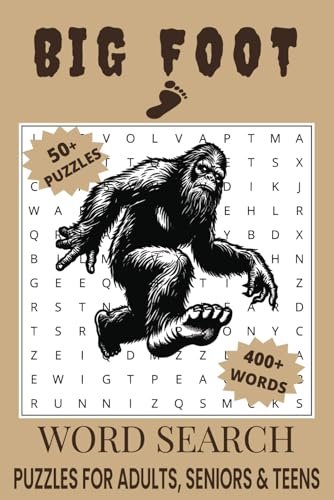 Big Foot Word Search Puzzle Book: Word Searches with Easy to Read Print about Big Foot, Cryptids, Sasquatch and More | 6x9 inches, 110 pages | 50+ ... Gift for Vacations, Holidays and Free Times Big Foot Word Search Puzzle Book: Word Searches with Easy to Read Print about Big Foot, Cryptids, Sasquatch and More | 6x9 inches, 110 pages | 50+ ... Gift for Vacations, Holidays and Free Times von Independently published