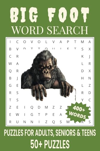 Big Foot Word Search Puzzle Book: Word Searches with Easy to Read Print about Big Foot, Mythical Creatures, Bigfoot Legends and More | 6x9 inches, 110 ... Gift for Vacations, Holidays and Free Times Big Foot Word Search Puzzle Book: Word Searches with Easy to Read Print about Big Foot, Mythical Creatures, Bigfoot Legends and More | 6x9 inches, 110 ... Gift for Vacations, Holidays and Free Times von Independently published