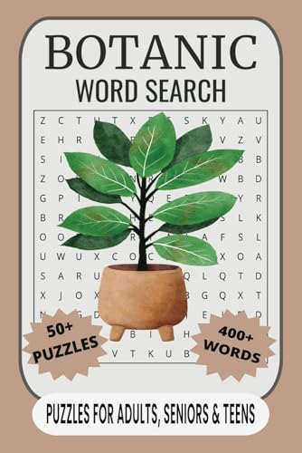 Botanic Word Search Puzzle Book.: Word Searches with Easy to Read Print about Botanic, Gardens & Plants, Herbs & Flowers and More | 6x9 inches, 110 ... Gift for Vacations, Holidays and Free Times Botanic Word Search Puzzle Book.: Word Searches with Easy to Read Print about Botanic, Gardens & Plants, Herbs & Flowers and More | 6x9 inches, 110 ... Gift for Vacations, Holidays and Free Times von Independently published