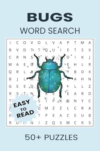 Bugs Word Search Puzzle Book.: Word Searches with Easy to Read Print about Bugs, Beetles, Dragonflies and More | 6x9 inches, 110 pages | 50+ Puzzles... Gift for Vacations, Holidays and Free Times. Bugs Word Search Puzzle Book.: Word Searches with Easy to Read Print about Bugs, Beetles, Dragonflies and More | 6x9 inches, 110 pages | 50+ Puzzles... Gift for Vacations, Holidays and Free Times. von Independently published