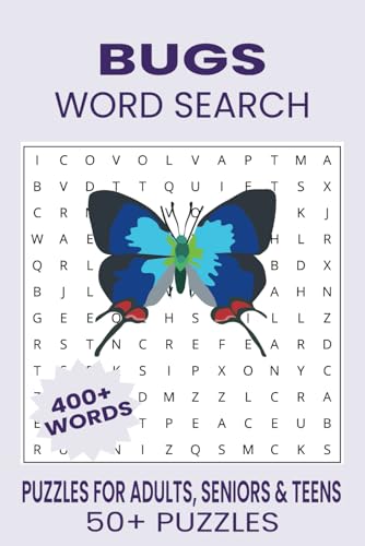 Bugs Word Search Puzzle Book.: Word Searches with Easy to Read Print about Bugs, Insects, Dragonflies and More | 6x9 inches, 110 pages | 50+ Puzzles... Gift for Vacations, Holidays and Free Times. Bugs Word Search Puzzle Book.: Word Searches with Easy to Read Print about Bugs, Insects, Dragonflies and More | 6x9 inches, 110 pages | 50+ Puzzles... Gift for Vacations, Holidays and Free Times. von Independently published