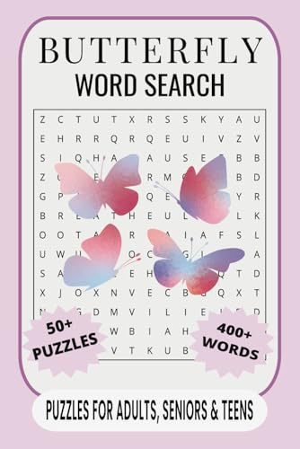 Butterfly Word Search Puzzle Book.: Word Searches with Easy to Read Print about Butterfly, Butterfly Habitats, Bugs and More | 6x9 inches, 110 pages | ... Gift for Vacations, Holidays and Free Times. Butterfly Word Search Puzzle Book.: Word Searches with Easy to Read Print about Butterfly, Butterfly Habitats, Bugs and More | 6x9 inches, 110 pages | ... Gift for Vacations, Holidays and Free Times. von Independently published