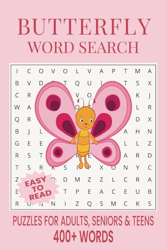 Butterfly Word Search Puzzle Book.: Word Searches with Easy to Read Print about Butterfly, Butterfly Habitats, Insects and More | 6x9 inches, 110 ... Gift for Vacations, Holidays and Free Times. Butterfly Word Search Puzzle Book.: Word Searches with Easy to Read Print about Butterfly, Butterfly Habitats, Insects and More | 6x9 inches, 110 ... Gift for Vacations, Holidays and Free Times. von Independently published