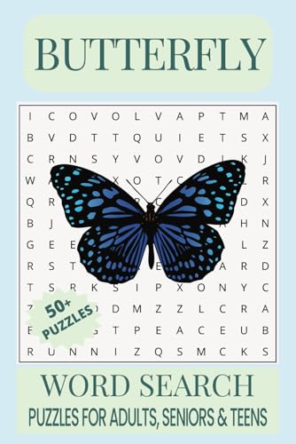 Butterfly Word Search Puzzle Book.: Word Searches with Easy to Read Print about Butterfly, Nature, Wildlife and More | 6x9 inches, 110 pages | 50+ ... Gift for Vacations, Holidays and Free Times. Butterfly Word Search Puzzle Book.: Word Searches with Easy to Read Print about Butterfly, Nature, Wildlife and More | 6x9 inches, 110 pages | 50+ ... Gift for Vacations, Holidays and Free Times. von Independently published