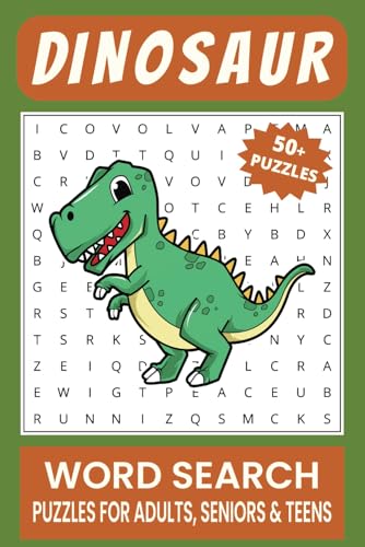 Dinosaur Word Search Puzzle Book.: Word Searches with Easy to Read Print about Dinosaur, Dinosaur Fossils, Dinosaur Habitats and More | 6x9 inches, ... Gift for Vacations, Holidays and Free Times. Dinosaur Word Search Puzzle Book.: Word Searches with Easy to Read Print about Dinosaur, Dinosaur Fossils, Dinosaur Habitats and More | 6x9 inches, ... Gift for Vacations, Holidays and Free Times. von Independently published