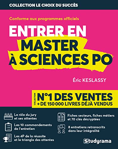 Entrer en master à sciences Po: La meilleure façon d'entrer en masters à Sciences Po Paris von Studyrama