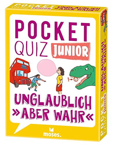 Moses. Pocket Quiz Junior - Unglaublich, Aber wahr, Das Kinderquiz mit 100 Fragen zu erstaunlichen Fakten, Rekorden und lustigen Anekdoten, Für Kinder ab 8 Jahren