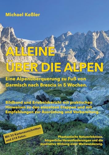 Alleine über die Alpen: Eine Alpenüberquerung zu Fuß. Von Garmisch nach Brescia in 5 Wochen.