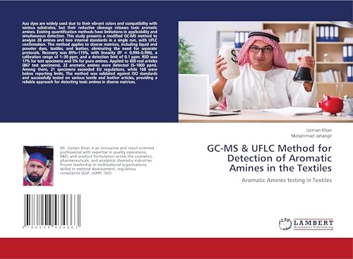 GC-MS & UFLC Method for Detection of Aromatic Amines in the Textiles: Aromatic Amines testing in Textiles von LAP LAMBERT Academic Publishing
