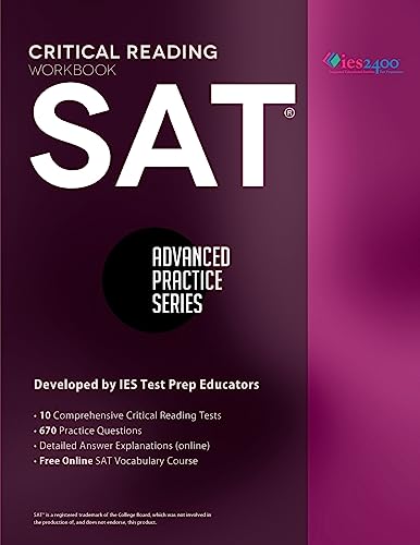 SAT Critical Reading Workbook (Advanced Practice Series, Band 4)