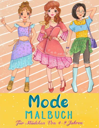 Ezzily Mode Malbuch Für Mädchen von 4-8 Jahren von Independently published