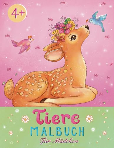 Tiere Malbuch ab 4 Jahre: Über 30 der süßesten Tier-Malvorlagen: Welpe, Kätzchen, Häschen, Löwe, Elefant, Giraffe, Pferd, Panda und mehr (Ezzily Malbuch für Mädchen, Band 6)