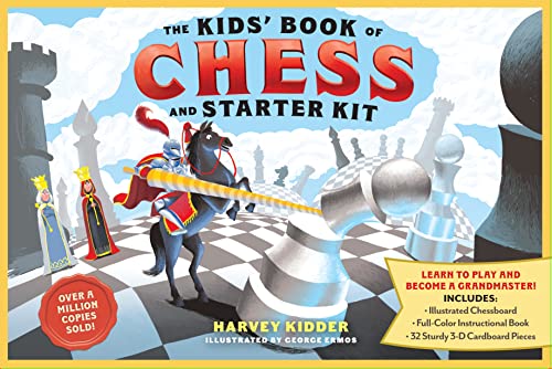 The Kids’ Book of Chess and Starter Kit: Learn to Play and Become a Grandmaster! Includes Illustrated Chessboard, Full-Color Instructional Book, and 32 Sturdy 3-D Cardboard Pieces von Workman Publishing