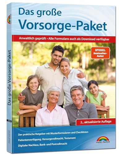 Das große Vorsorge Paket: Patientenverfügung, Testamente, Betreuungsverfügung, Vorsorgevollmacht - Neuauflage - Mit Formularen und Ausfüllhilfen: ... ... 2024 - Mit Formularen und Ausfüllhilfen Das große Vorsorge Paket: Patientenverfügung, Testamente, Betreuungsverfügung, Vorsorgevollmacht - Neuauflage - Mit Formularen und Ausfüllhilfen: ... ... 2024 - Mit Formularen und Ausfüllhilfen