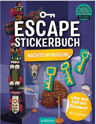Escape-Stickerbuch – Nachts im Museum: Löse den Fall mit Stickern! | Ein Escape-Heft mit Stickern für Kinder ab 8 Jahren