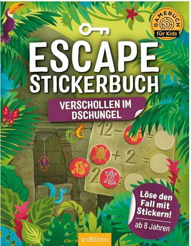 Escape-Stickerbuch – Verschollen im Dschungel: Löse den Fall mit Stickern! | Ein Escape-Heft mit Stickern für Kinder ab 8 Jahren