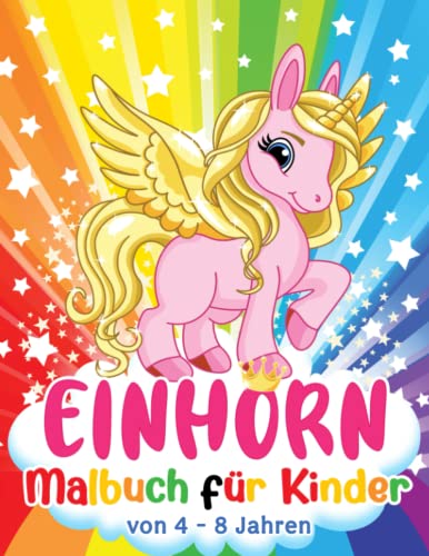 Einhorn Malbuch: Süße Einhörner zum Ausmalen für Kinder (ab 4 Jahren, Band 2) von Independently Published