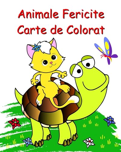 Animale Fericite Carte de Colorat: Pagini frumoase de colorat usor pentru copii 2+ von Blurb