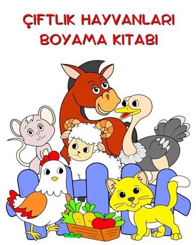 Çiftlik Hayvanlar¿ Boyama Kitab¿: 2 ya¿ üstü çocuklar için renklendirilecek komik hayvanlar¿n büyük resimleri von Blurb