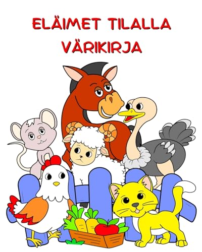 Eläimet Tilalla Värikirja: Suuret kuvitukset, hauskoja eläimiä väritettäväksi yli 2-vuotiaille lapsille von Blurb
