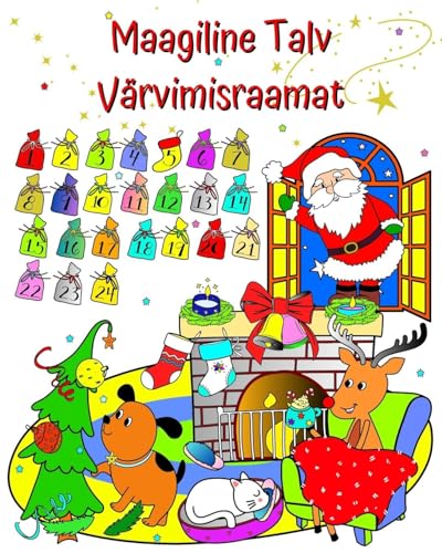 Maagiline Talv Värvimisraamat: Lõbusad talvepühade jõulukujundused 3-aastastele ja vanematele lastele von Blurb