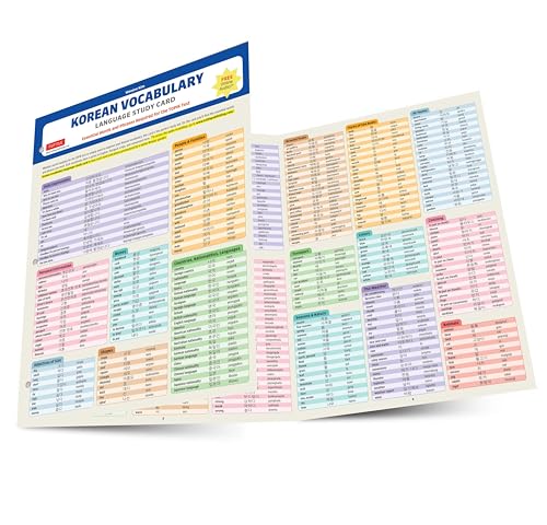 Korean Vocabulary Language Study Card: Essential Words and Phrases Required for the Topik Test (Includes Online Audio)