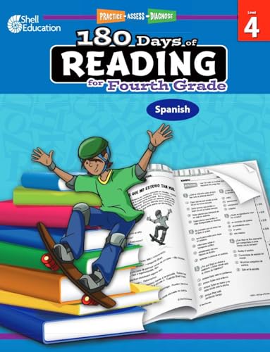 180 Days of Reading for Fourth Grade (Spanish): Practice, Assess, Diagnose (180 Days of Practice) von Shell Education