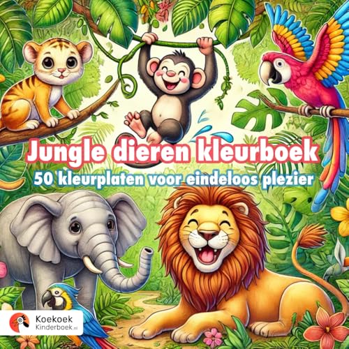 Jungle dieren kleurboek voor kinderen 4-8 jaar: 50 jungle dieren kleurplaten voor eindeloos kleurplezier. Enkelzijdige druk. Makkelijk afscheurbaar. Jungle dieren kleurboek voor kinderen 4-8 jaar: 50 jungle dieren kleurplaten voor eindeloos kleurplezier. Enkelzijdige druk. Makkelijk afscheurbaar. von Independently published
