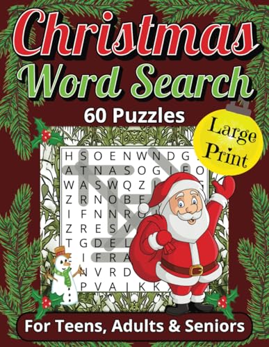 Christmas Word Search Large Print: 60 Easy to Read Puzzles for Teens, Adults and Seniors | 8.5 x 11 inches, 100 Pages | With Christmas and Winter Themed Words. Christmas Word Search Large Print: 60 Easy to Read Puzzles for Teens, Adults and Seniors | 8.5 x 11 inches, 100 Pages | With Christmas and Winter Themed Words. von Independently published