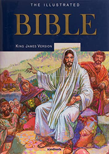 Illustrated Bible-The Holy Bible King James Version-King James Bible-1735 Pages-16 Full Color Maps-Illustrated Bible Stories-Entire Family-600+Full ... John-Gold Leaf-Edges-Hardcover