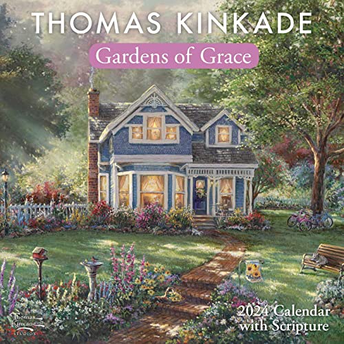 Thomas Kinkade Gardens of Grace with Scripture 2024 Wall Calendar: Original Andrews McMeel-Kalender [Kalender] (Wall-Kalender)