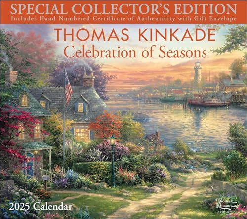 Thomas Kinkade Special Collector's Edition 2025 Deluxe Wall Calendar with Print: Celebration of Seasons Thomas Kinkade Special Collector's Edition 2025 Deluxe Wall Calendar with Print: Celebration of Seasons