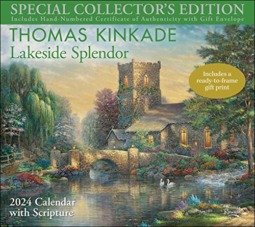 Thomas Kinkade Special Collector's Edition with Scripture 2024 Deluxe Wall Calen: Lakeside Splendor Thomas Kinkade Special Collector's Edition with Scripture 2024 Deluxe Wall Calen: Lakeside Splendor